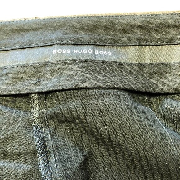 NWOT Hugo Boss "Bellini" Brown Virgin Wool Dress Pants Small (31") - Picture 6 of 13
